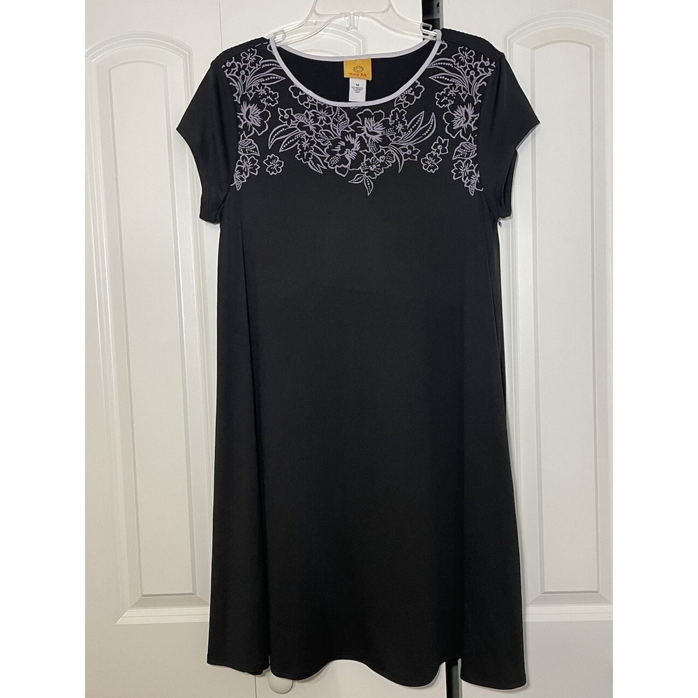 RUBY RD DRESS Size M Spearmint Black With Purple Ornament